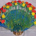 Pawi ogon wykonany z bibułki #bukiety #chrzest #dekoracje #DlaCiebie #ekologiczne #imieniny #kartki #kompozycje #komunia #kwiaty #KwiatyZBibułki #okolicznościowe #oryginalne #piękne #prezenty #ślub #święta #unikatowe #upominki #urodziny