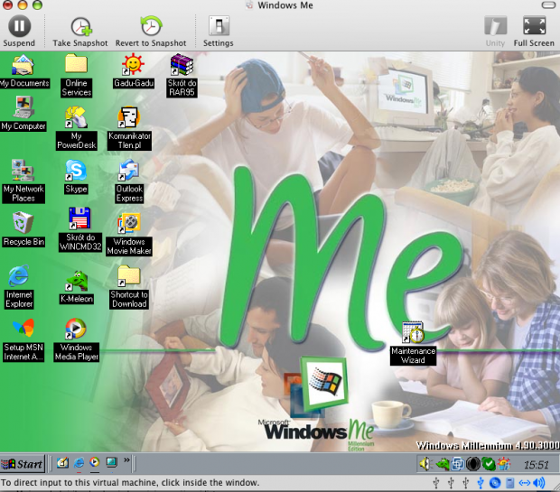 Windows ME na VMWare