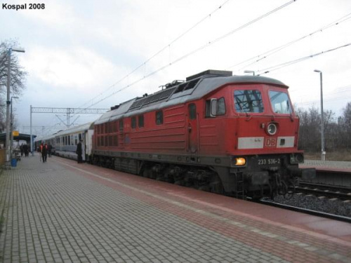 31.01.2008 (Rzepin) BR233 536-2 z pociągiem EC Berlin - W-WA WSCH.