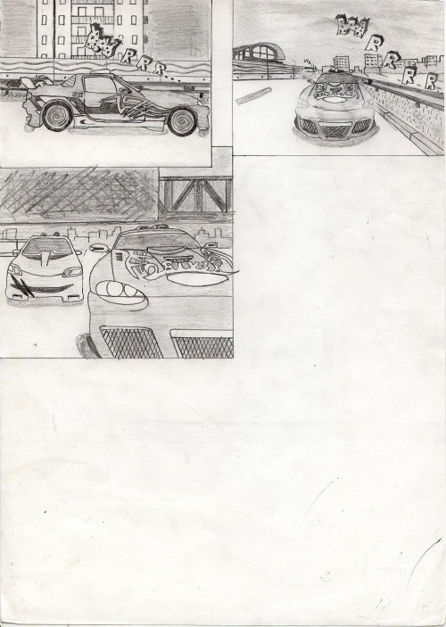 2 strona z komiksu o tych wyścigach, niestety nie skączona.