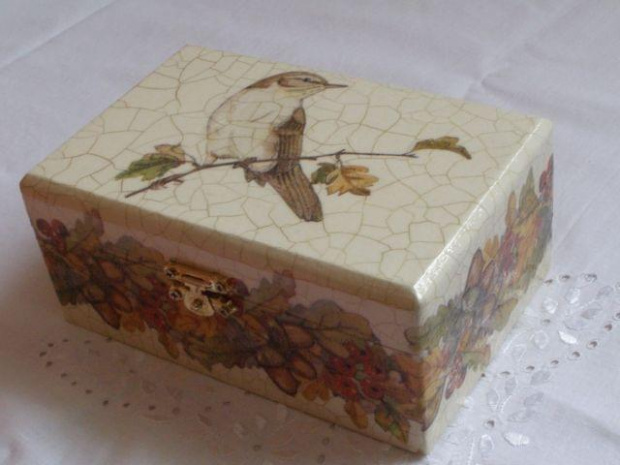 jesienna skrzyneczka #decoupage