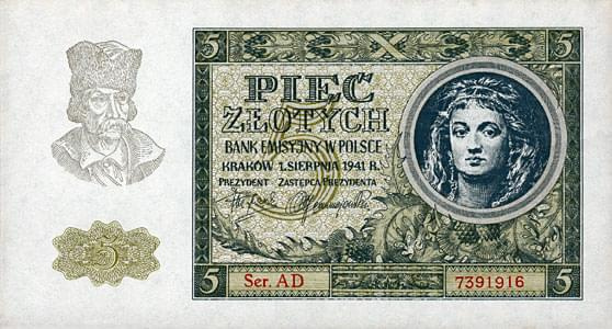 Polska II Wojna Swiatowa Generalne Gubernatorstwo Bank Emisyjny w Polsce 1941