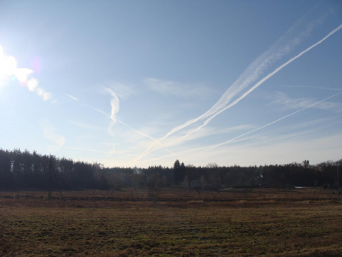 Widok nieba nad Bobrem #niebo #chmury