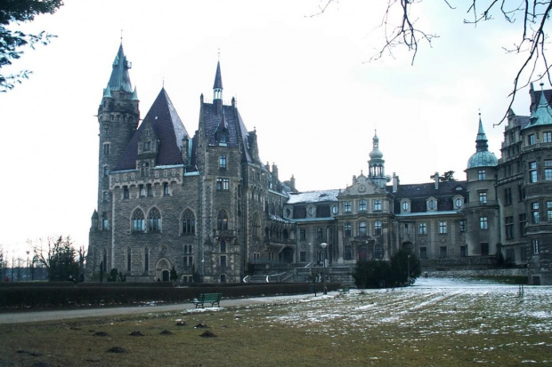 Pałac w Mosznej- zima #zamek #moszna