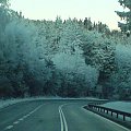 droga zimową porą #droga #pejzaż #zima #drzewa
