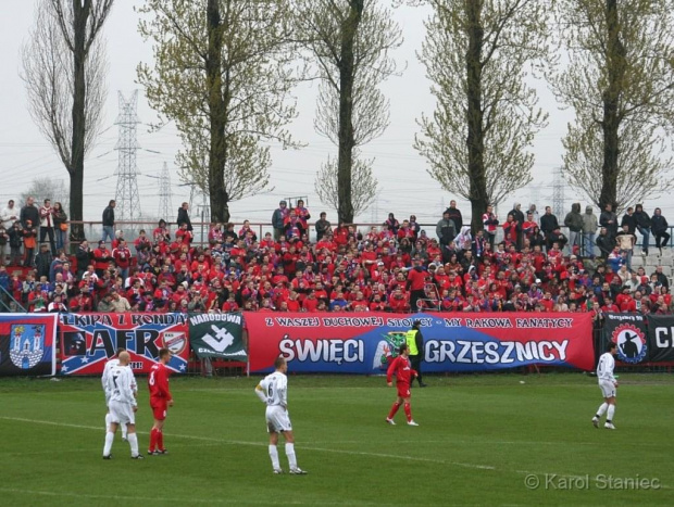 Raków Częstochowa - Rozwój Katowice, 3 liga, 19 kwietnia 2008 #rakow #czestochowa #rozwoj #katowice #kibice #oprawa #mecz
