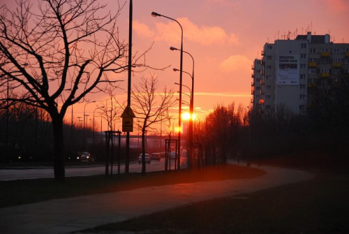 Na czerwonym świetle #Warszawa #słońce #popołudnie