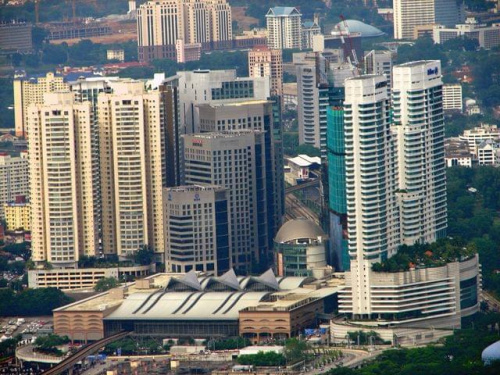 widok z wieży TV (Menara Kuala Lumpur)