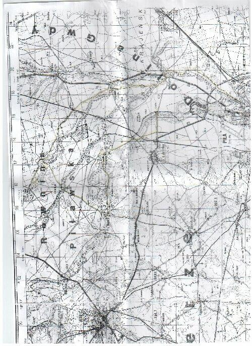 mapka do trasy 60 km Dobrzyca, Krępsko,Wrzosy,Czechyń,Czapla,Stara Łubianka Piła