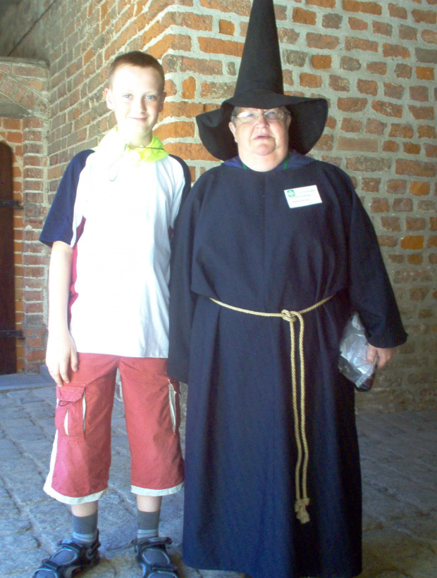 Ja na zamku w Golubiu-Dobrzyniu z tutejszą "wiedźmą"