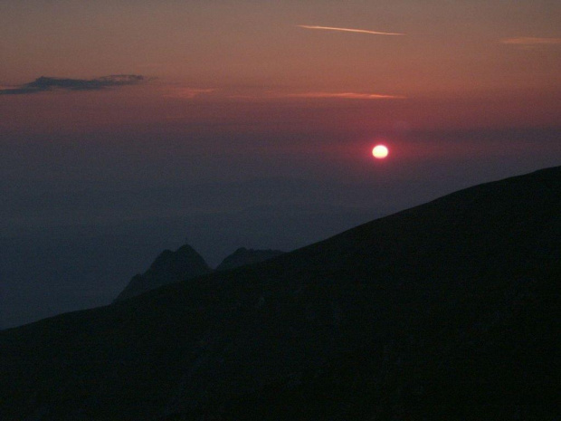 Wschód słońca w Tatrach #góry #mountain #Tatry #Zachodnie #wschód #Giewont