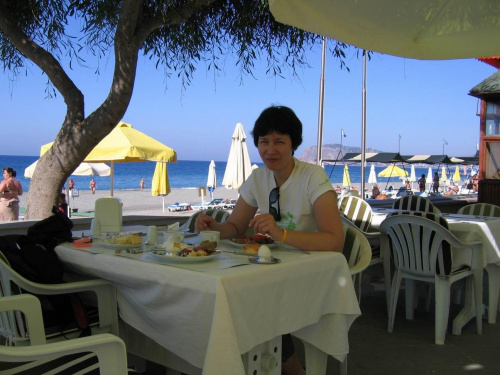 Śniadanie nad Morzem Śródziemnym w Turcji, 2007 r.