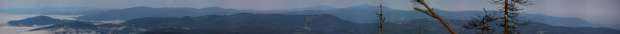 Panorama z Zielonego Kopca na Beskid Morawski #skrzyczne #beskid #panorama #krajobraz