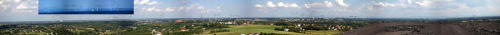 Panorama z hałdy Szarlota w Rydułtowie koło Rybnika.