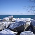Jezioro Ontario - luty 2007 #jeziora #JezioroOntario #zima #widoki #krajobrazy #Toronto #Kanada