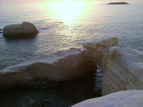 Cypr,Pafos,Sea Caves-zachod slonca #skala #morze #zachod #slonce #plaza #Cypr #Pafos