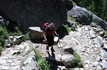 Zejście do Pontu z Gran Paradiso #wakacje #góry #Alpy #lodowiec #treking #GranParadiso #Włochy