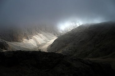 Dolomity, grupa Catinaccio (Rosengarten), Valon de Antermoa #góry #mountain #Dolomity #Catinaccio #Rosengarten #Antermoa