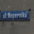 Stara tablica z nazwą ulicy w Gnieźnie - ul. Kopernika