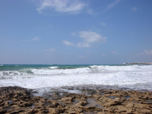 Cypr , Pafos #morze #fale #skały