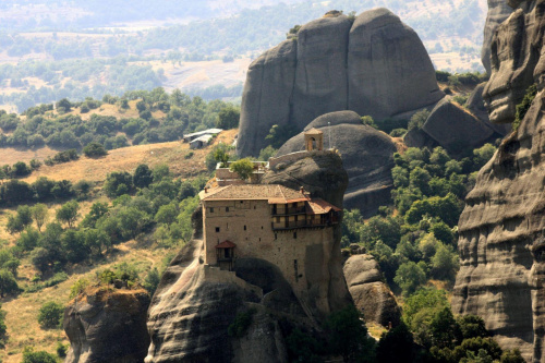 wakacje, grcja #wakacje #grecja #klasztor #skały #góry