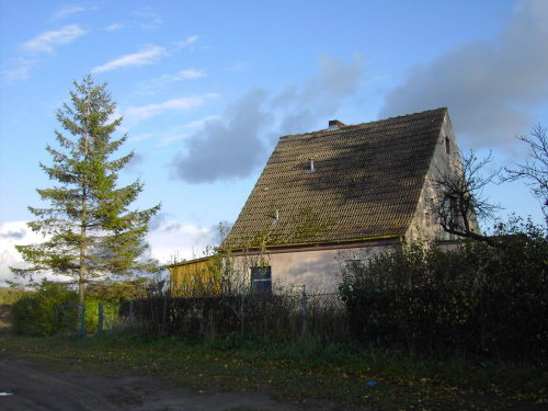 stary opuszczony domek przeznaczony do rozbiórki #las