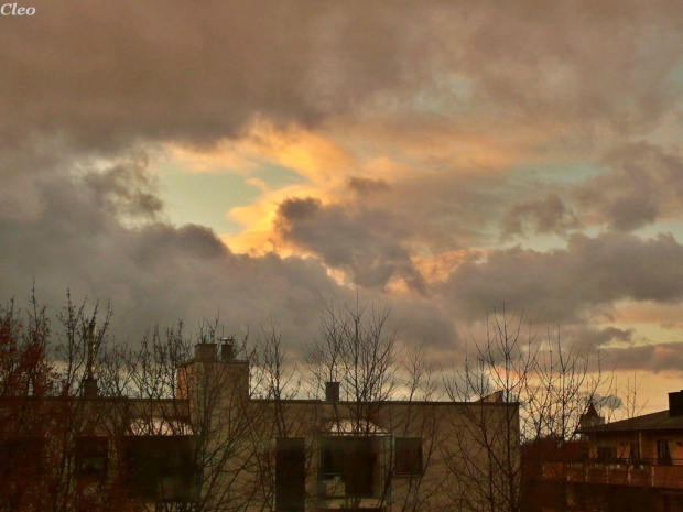 Spektakl nieba za moim oknem..:)