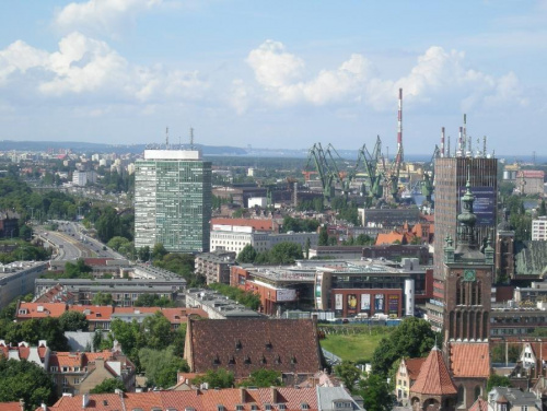 Gdańsk - widok z wieży Kościoła Mariackiego