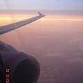 wschód słońca....w drodze do Londynu..październik 2008 #samolot #AirbusA320 #lot