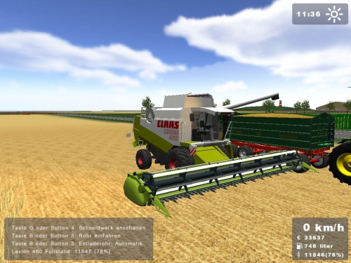 Claas Lexion 460 + heder z auto pilotem #Gra #LandwirtschaftsSimulator #ClaasLexion460 #Claas