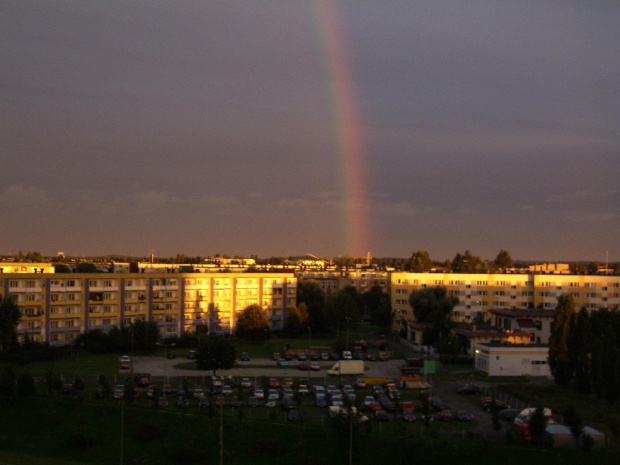 Bydgoszcz- tęcza nad miastem.