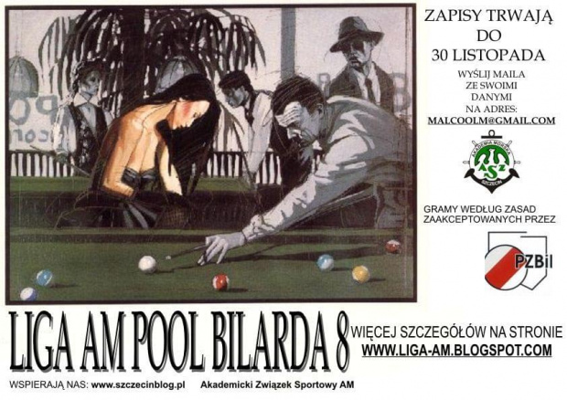 Plakat LIga AM Pool Bilarda 8