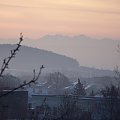 Poranne Tatry z Warpia w Jaworznie #góry #krajobraz #wschód #beskid #tatry #grodzisko #jaworzno