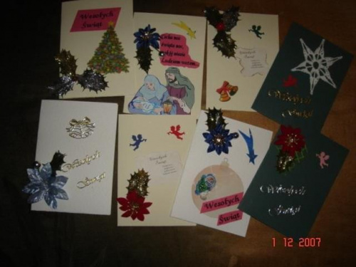 kartki świątecznie robione ręcznie