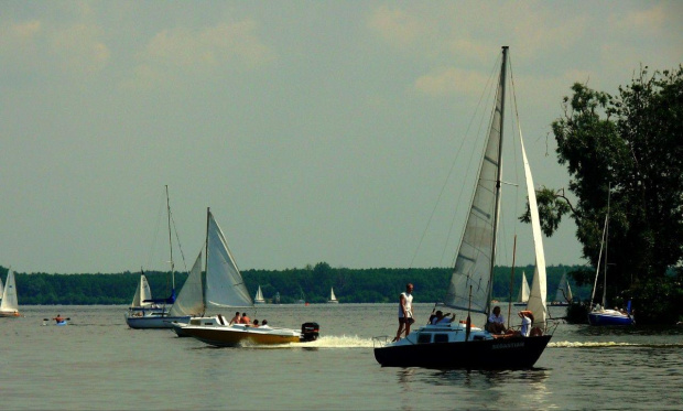 Żeglarze nad Zalewem Zegrzyńskim.