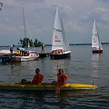 Żeglarze nad Zalewem Zegrzyńskim. #woda #słońce #chmury #panorama #widok