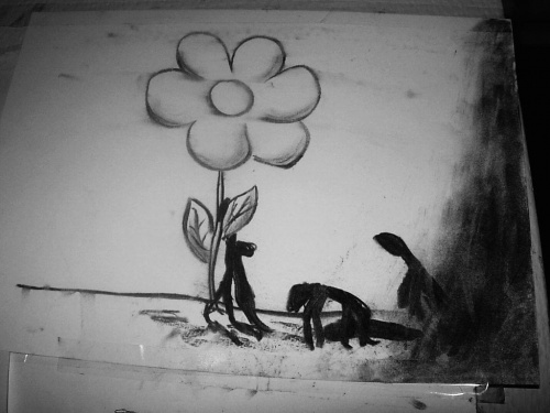 #Stwory #kwiat #wojna #rysunek