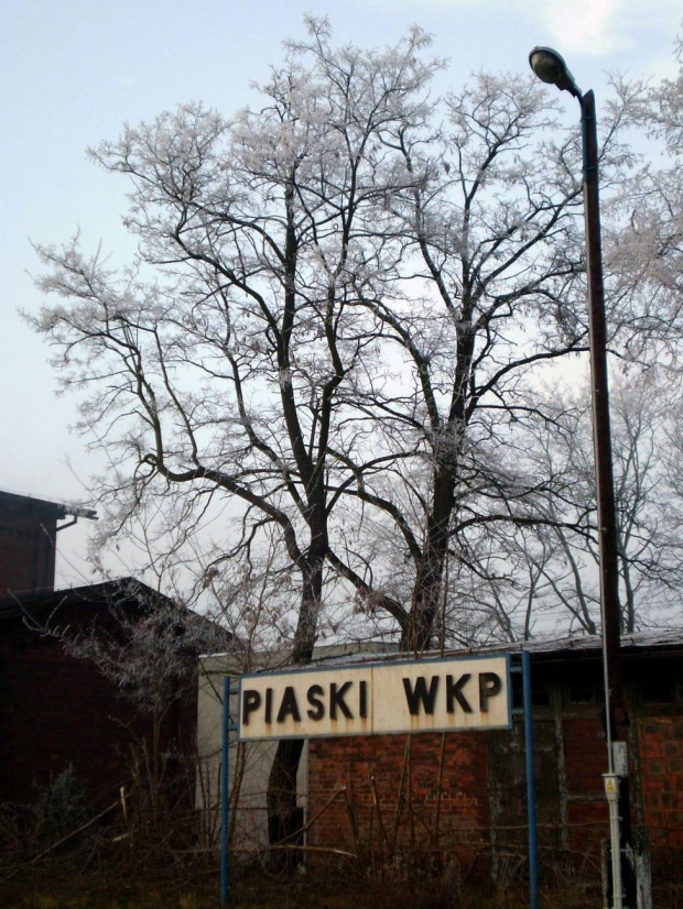 Dworzec kolejowy w Piaskach Wielkopolskich. Data : 22.12.2007