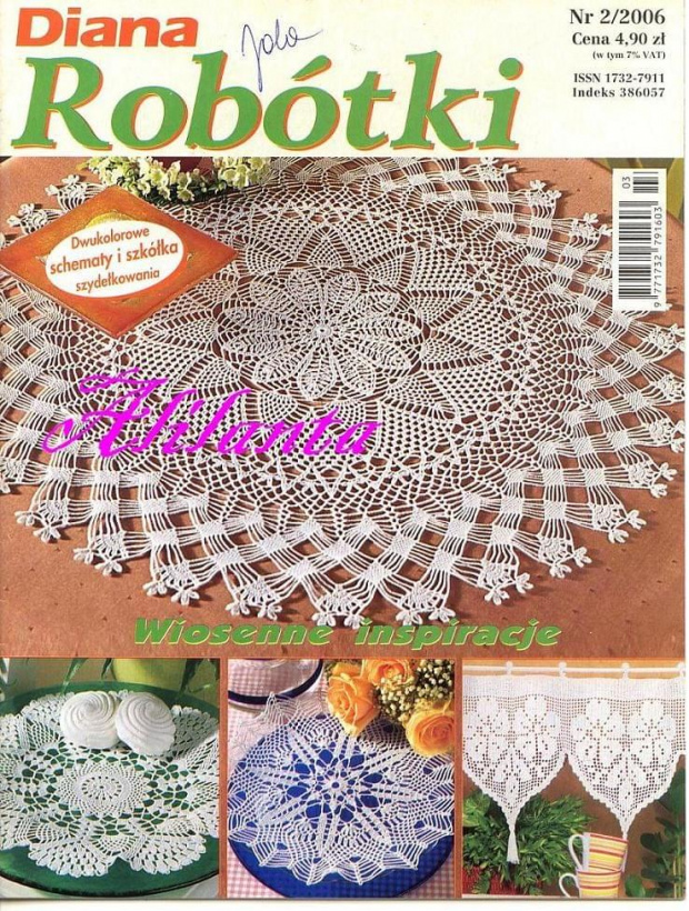 Diana robótki nr 2/2006r #RobótkiRęczne #szydełko #hobby #dom #serwetki #obrusy #bieżniki